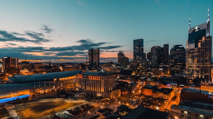 Twilight image of Nashville, Tennessee